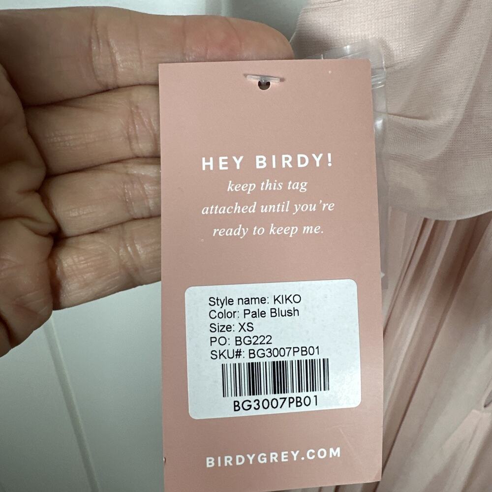 Birdy Grey Dress XS Pale Blush Kiko Halter Formal‎ Bridesmaid Maxi Dress NWT! - Picture 11 of 12